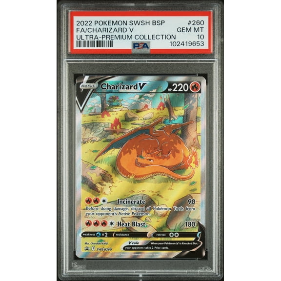 2022 Pokemon Swsh Black Star Promo Charizard V Ultra-Premium Collection Fa PSA 10 #260