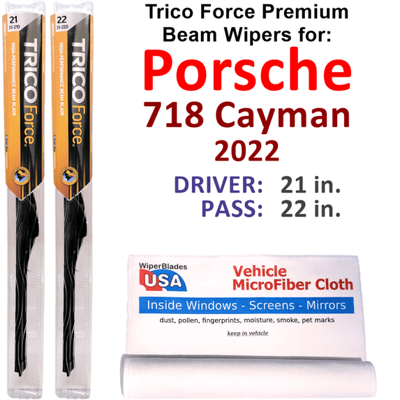 2022 Porsche 718 Cayman Performance Beam Wipers (Set of 2)