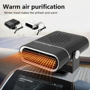 2022 Portable Car Heater, Fast Heating Quickly Defrost Defogger Demister Heat Cooling Fan, Aousthop 24V Auto Dryer Windshield Defroster Car Heater Plug into Cigarette Lighter white