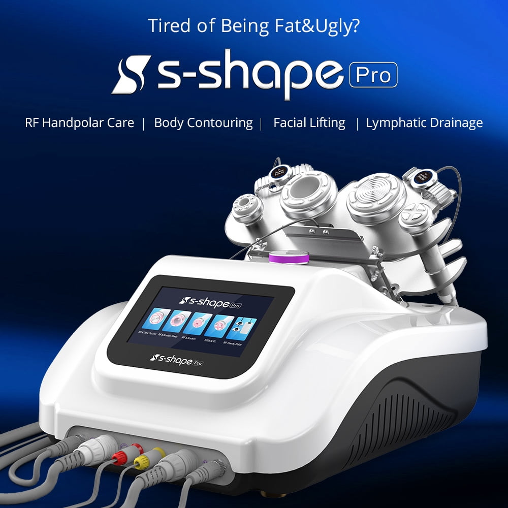 S-Shape Multi-Functional 30-K Cavitation RF Body Sculpting Machine  Cellulite Massager Elect-ropo-ration Skin Care Beauty Machine 