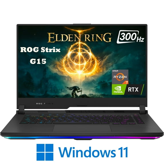2022 ROG Strix G15 Gaming Laptop, 15.6" FHD IPS 300Hz (AMD 8-Core Ryzen 7 4800H, RTX 3050Ti, 16GB RAM, 512GB PCIe SSD), RGB Backlit, Type-C, Wi-Fi 6, Windows 11