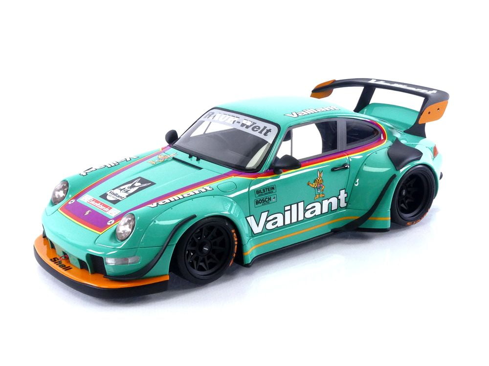 【GT SPIRIT】1/18 RWB Vaillant 2022 GTS869 GT Spirit 2022 RWB Vaillant Bodykit Model Car, Light Green
