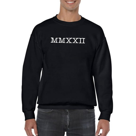 2022 Roman Numbers Sweatshirt Men -Smartprints Designs, Male Medium