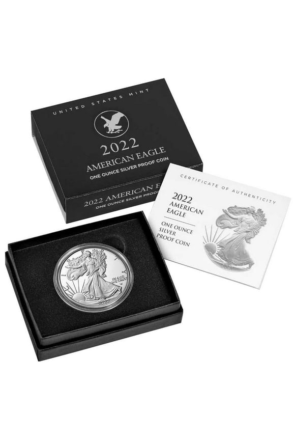 2022-S Proof $1 American Silver Eagle Box, OGP & COA