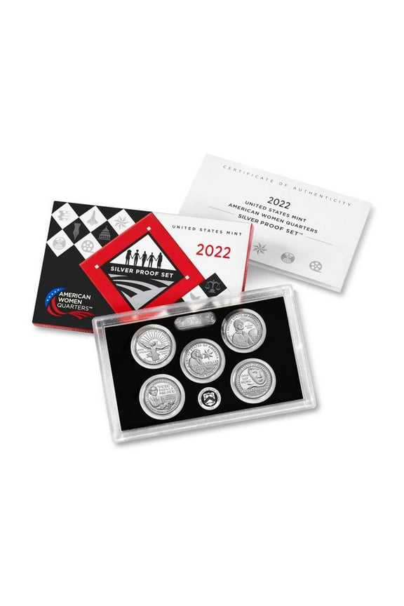 2022-S U.S. American Women Quarters 5pc Silver Proof Set
