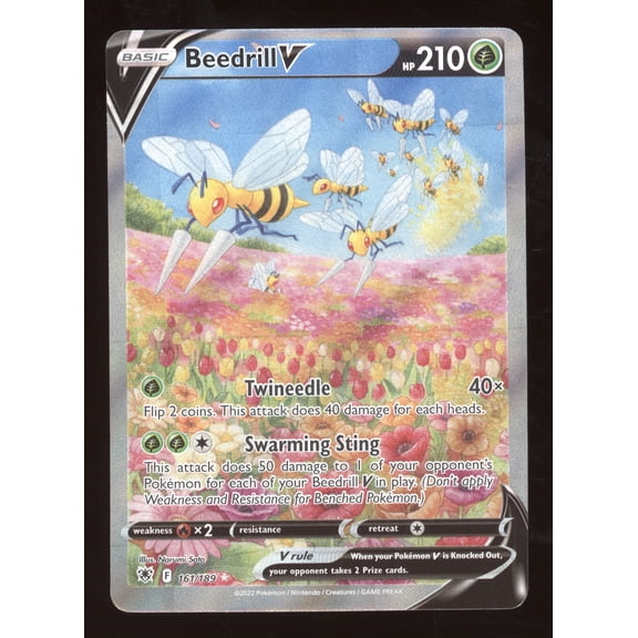 2022 SWSH Astral Radiance Beedrill V Rare Ultra #161/189