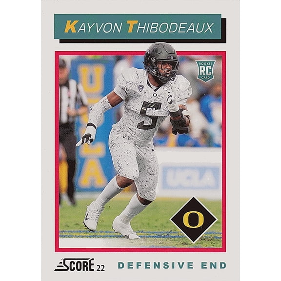 2022 Score 1992 Throwback Rookie Kayvon Thibodeaux #TB7 Oregon Ducks Football Card