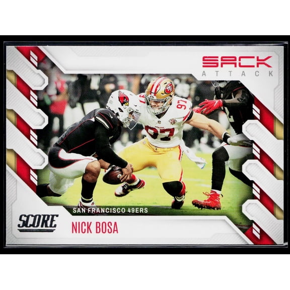 2022 Score Sack Attack SA-NB Nick Bosa San Francisco 49ers Football Card Near Mint Or Better