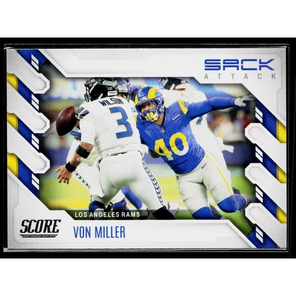 2022 Score Sack Attack SA-VM Von Miller Los Angeles Rams Football Card Near Mint