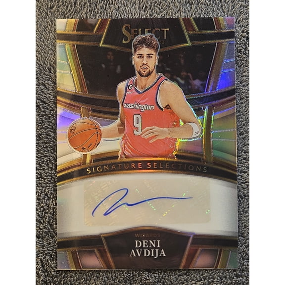 2022 Select Signature Selections Deni Avdija #SS-DAV Silver Prizm Autograph Auto Signed