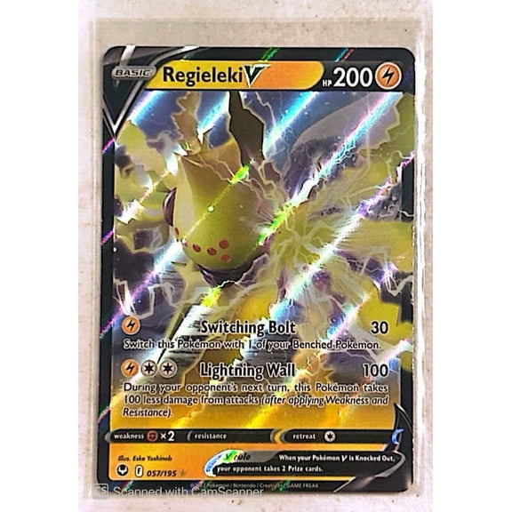 2022 Silver Tempest Regieleki V Holo Rare #57/195