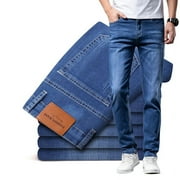2022 Spring Summer Men Stretch Jeans Fashion Casual Slim Fit Denim Trousers Male Blue Pants Man Clothing