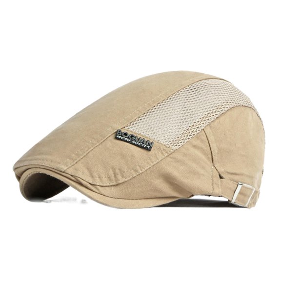 2022 Spring and Summer Thin Breathable Beret Men's British Retro Cotton Peaked Cap Women's Mesh Newsboy Advance Hats