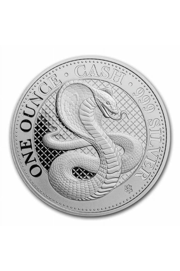 2022 St. Helena 1 oz Silver 1 Cash Series: Cobra