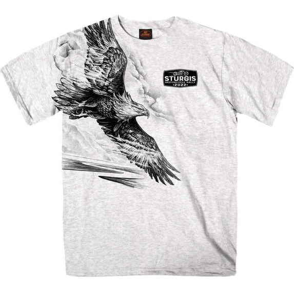 2022 Sturgis Motorcycle Rally SPB1026 Men’s Pencil Eagle Ash T Shirt Large