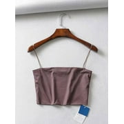 2022 Summer Women's Crop Top Sexy Elastic Cotton Camis sleeveless Short Tank Top Bar