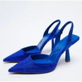 thumbnail image 1 of 2022 Summer new arrival fashion square toe sexy weave stiletto high heels plus size elegant party sandals outdoor women shoes, 1 of 7