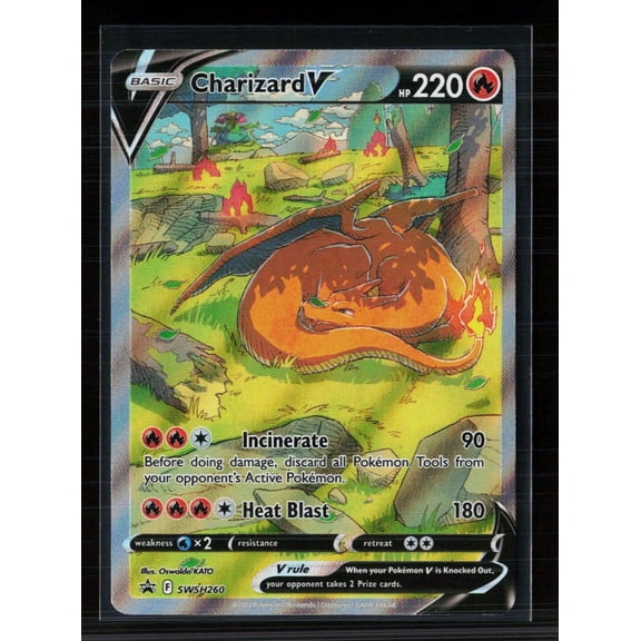 2022 Sword & Shield Charizard V FA Black Star Promo Holo SWSH260 Pokemon Card English