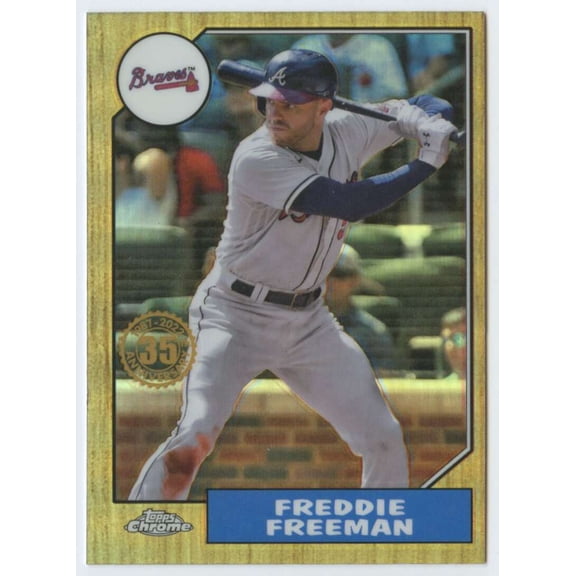 2022 TOPPS CHROME 1987 BASEBALL REFRACTOR #87BC-11 FREDDIE FREEMAN ATLANTA BRAVES