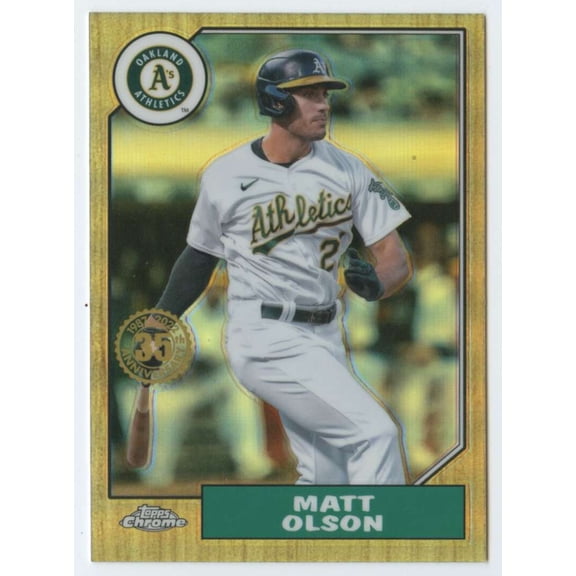 2022 TOPPS CHROME 1987 BASEBALL REFRACTOR #87BC-15 MATT OLSON OAKLAND ATHLETICS