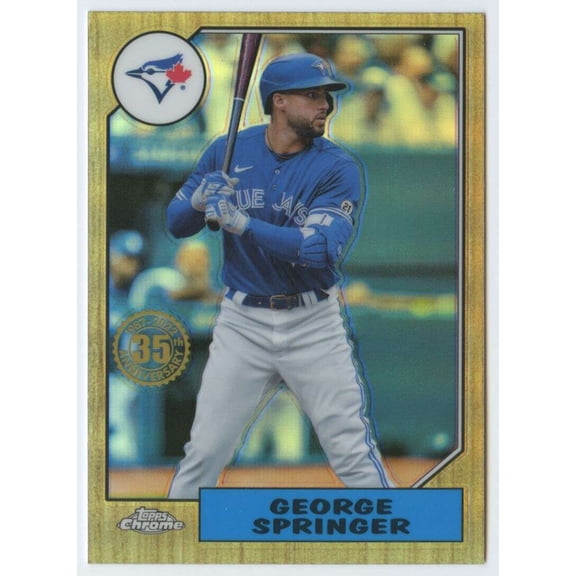 2022 TOPPS CHROME 1987 BASEBALL REFRACTOR #87BC-8 GEORGE SPRINGER TORONTO BLUE JAYS