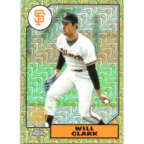 2022 TOPPS CHROME SILVER PACK SERIES 1 MOJO REFRACTOR #T87C-91 WILL CLARK SAN FRANCISCO GIANTS