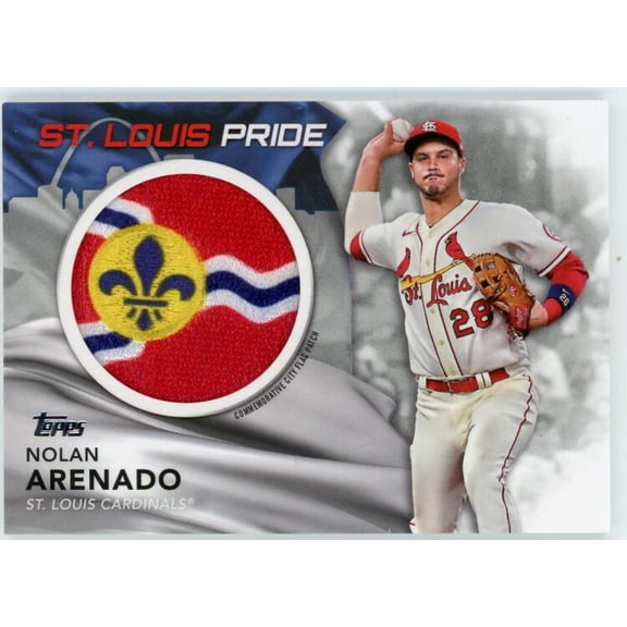 2022 TOPPS CITY FLAG PATCH COMMEMORATIVE RELICS #CFP-NA NOLAN ARENADO RELIC ST. LOUIS CARDINALS