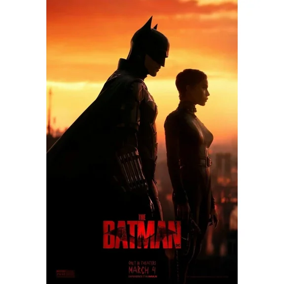2022 The Batman Movie Poster Print Catwoman Dc Comics Gotham City UNFRAMED PAPER POSTER, Home Decor