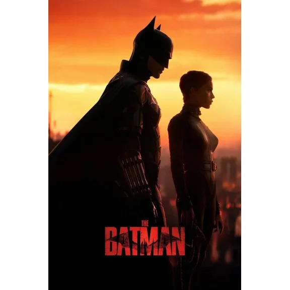 2022 The Batman Movie Poster Print Catwoman Dc Comics Gotham City UNFRAMED PAPER POSTER, Home Decor