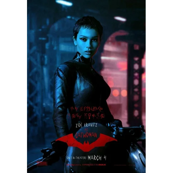 2022 The Batman Movie Poster Print Catwoman Kravitz Dc Comics Gotham City UNFRAMED PAPER POSTER