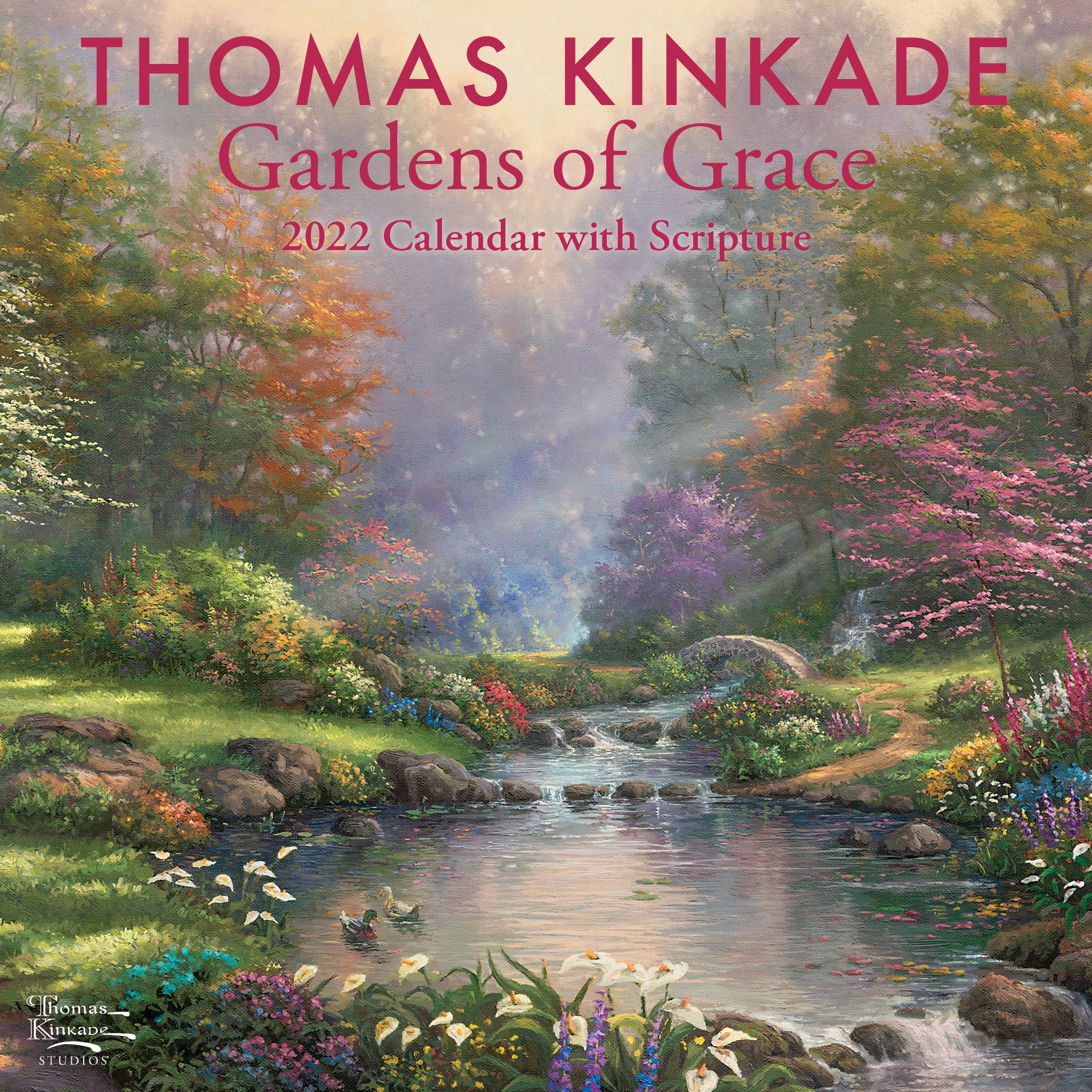 2022 Thomas Kinkade Gardens of Grace with Scripture Wall Calendar
