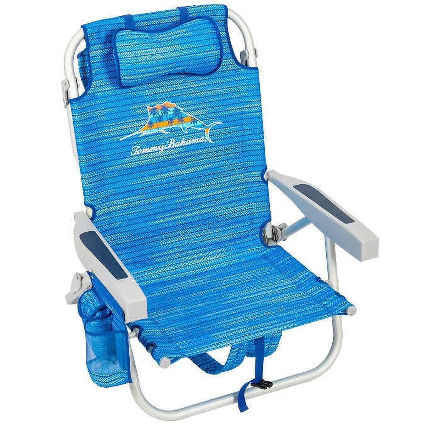 2022 Tommy Bahama 5 Position Backpack Beach Chair - Blue - image 1 of 5