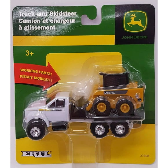 2022 Tomy ERTL John Deere Truck and Skidsteer with Working Parts Diecasta Set