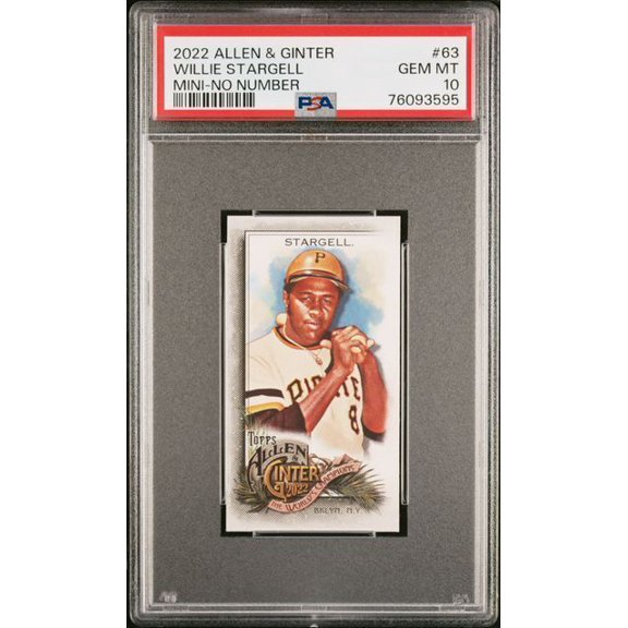 2022 Topps Allen & Ginter Willie Stargell #63 Mini No Number PSA 10