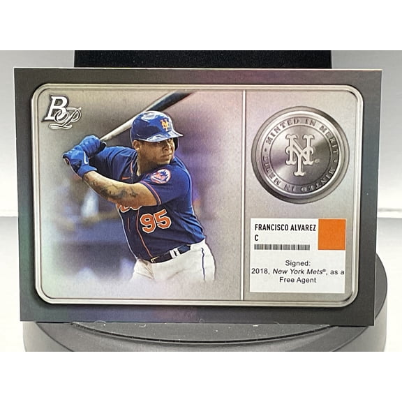 2022 Topps Bowman Platinum MM-12 Francisco Alvarez New York Mets Baseball Card