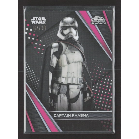 2022 Topps Chrome Black Star Wars Captain Phasma Magenta Short Print #35 07/10 Trading Card