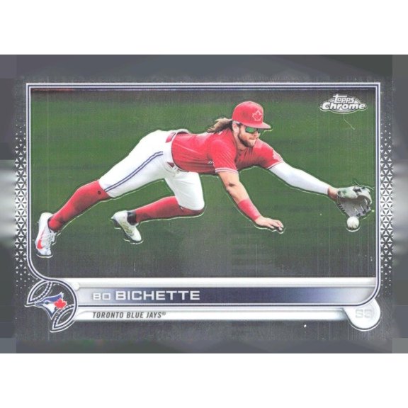 2022 Topps Chrome Bo Bichette #38 Toronto Blue Jays Baseball Card