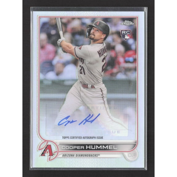 2022 Topps Chrome AC-CH Cooper Hummel Auto RC Arizona Diamondbacks Baseball Card