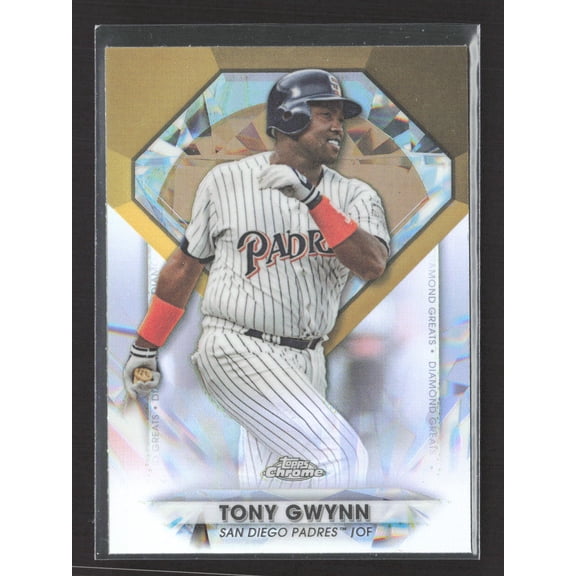 2022 Topps Chrome Diamond Greats Refractor Tony Gwynn DGC-44 San Diego Padres Baseball Card San Diego Padres MLB Baseball Trading Card