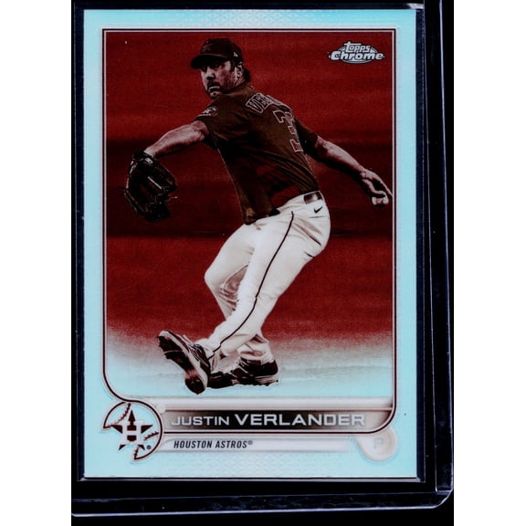 2022 Topps Chrome Justin Verlander #87 Sepia Refractor Houston Astros Trading Card