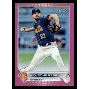 2022 Topps Chrome Max Scherzer #66 Pink Sonic Refractor Short Print Nicely Centered Mint Parallel/Variety Insert