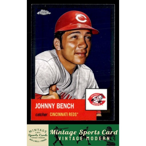 2022 Topps Chrome Platinum Anniversary Johnny Bench #161 Cincinnati Reds Baseball Card