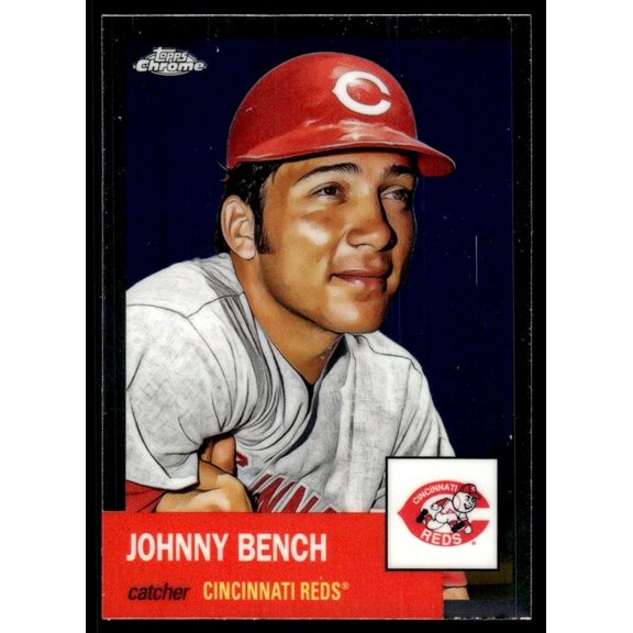 2022 Topps Chrome Platinum Johnny Bench Cincinnati Reds Baseball Card #161