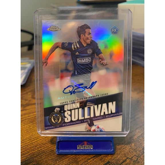 2022 Topps Chrome Quinn Sullivan #186 Refractor RC Auto Philadelphia Union Soccer Card