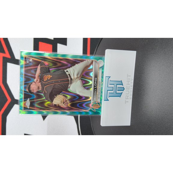 2022 Topps Chrome RayWave Aqua Sammy Long RC #59 San Francisco Giants Baseball Card