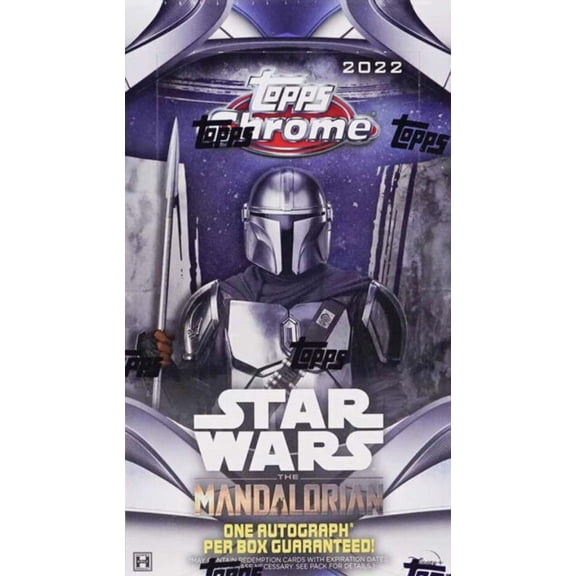 2022 Topps Chrome Star Wars Mandalorian Factory Sealed Hobby Box 18 Packs 1 Auto