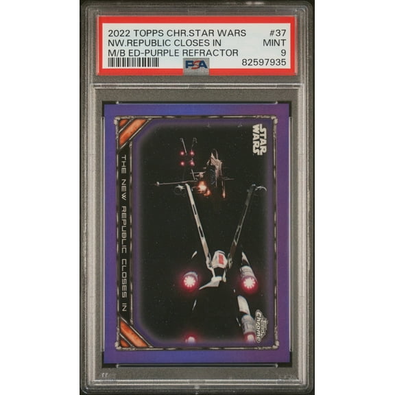 2022 Topps Chrome Star Wars NW Republic Closes In #S1-37 #'d 59/75 PSA 9