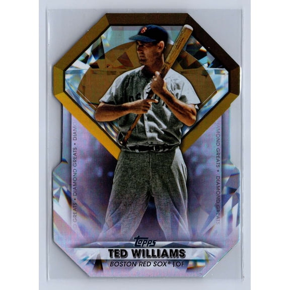 2022 Topps Diamond Greats Die Cuts DGDC-6 Ted Williams Red Sox Baseball Card Boston Red Sox MLB Baseball Trading Card