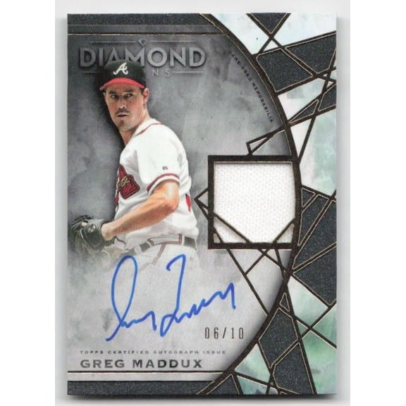 2022 Topps Diamond Icons Autographed Relics Greg Maddux Atlanta Braves SPA-GMA 6/10