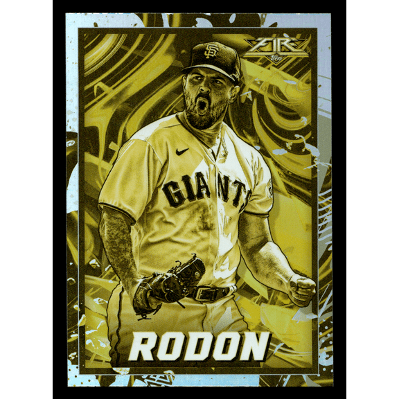 2022 Topps Fire Carlos Rodon Gold Minted #169 Baseball Trading Card San Francisco Giants